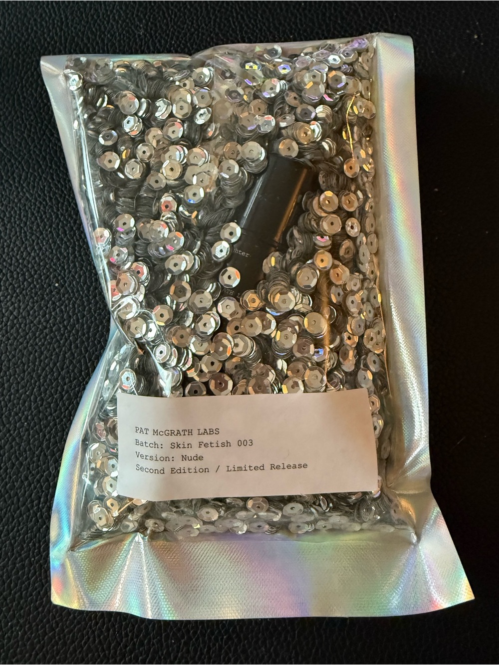 Pat McGrath Silver Sequin Pouch with Skin Fetish 003